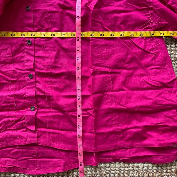 NEW Free People Remade Poplin Shirt In Punch Pink - Picture 9 of 13